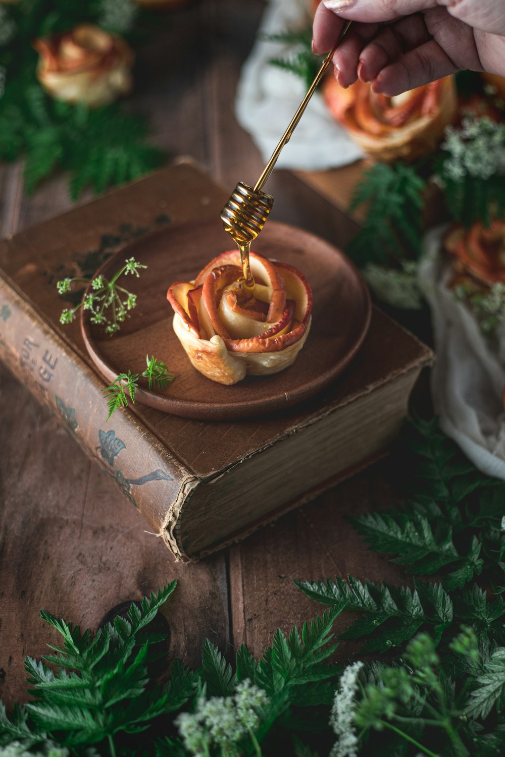 brown pastry on brown wooden tray