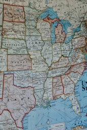 blue white and brown map