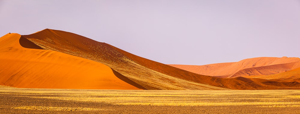 campo di sabbia marrone durante il giorno