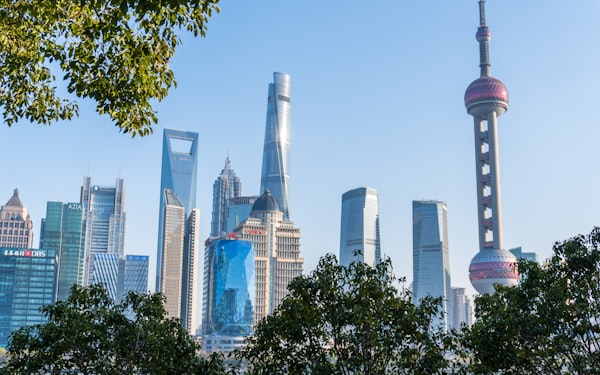 Oriental Pearl Tower and Lujiazui financial district