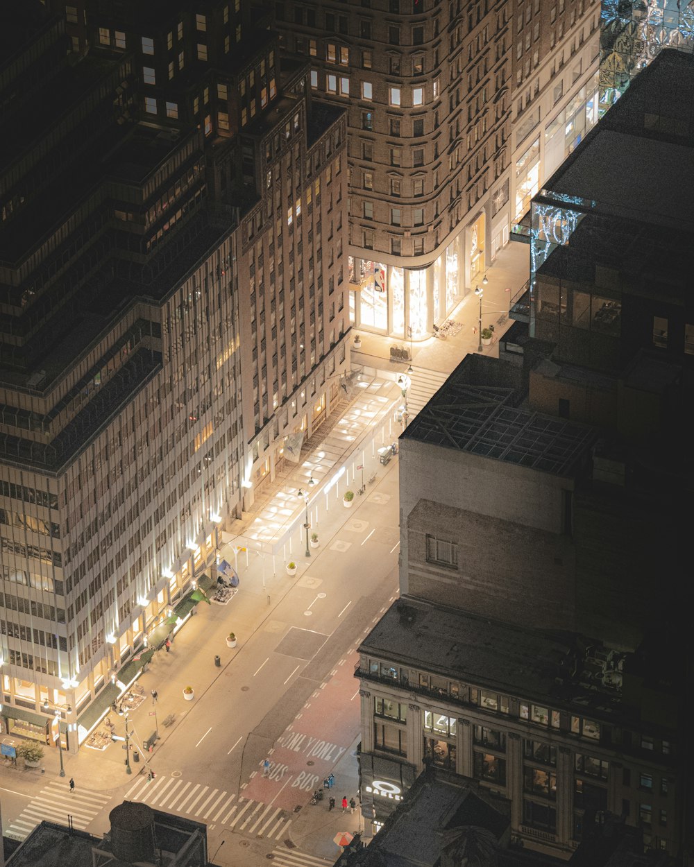 white and black concrete building during night time