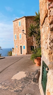 brown concrete building near sea during daytime