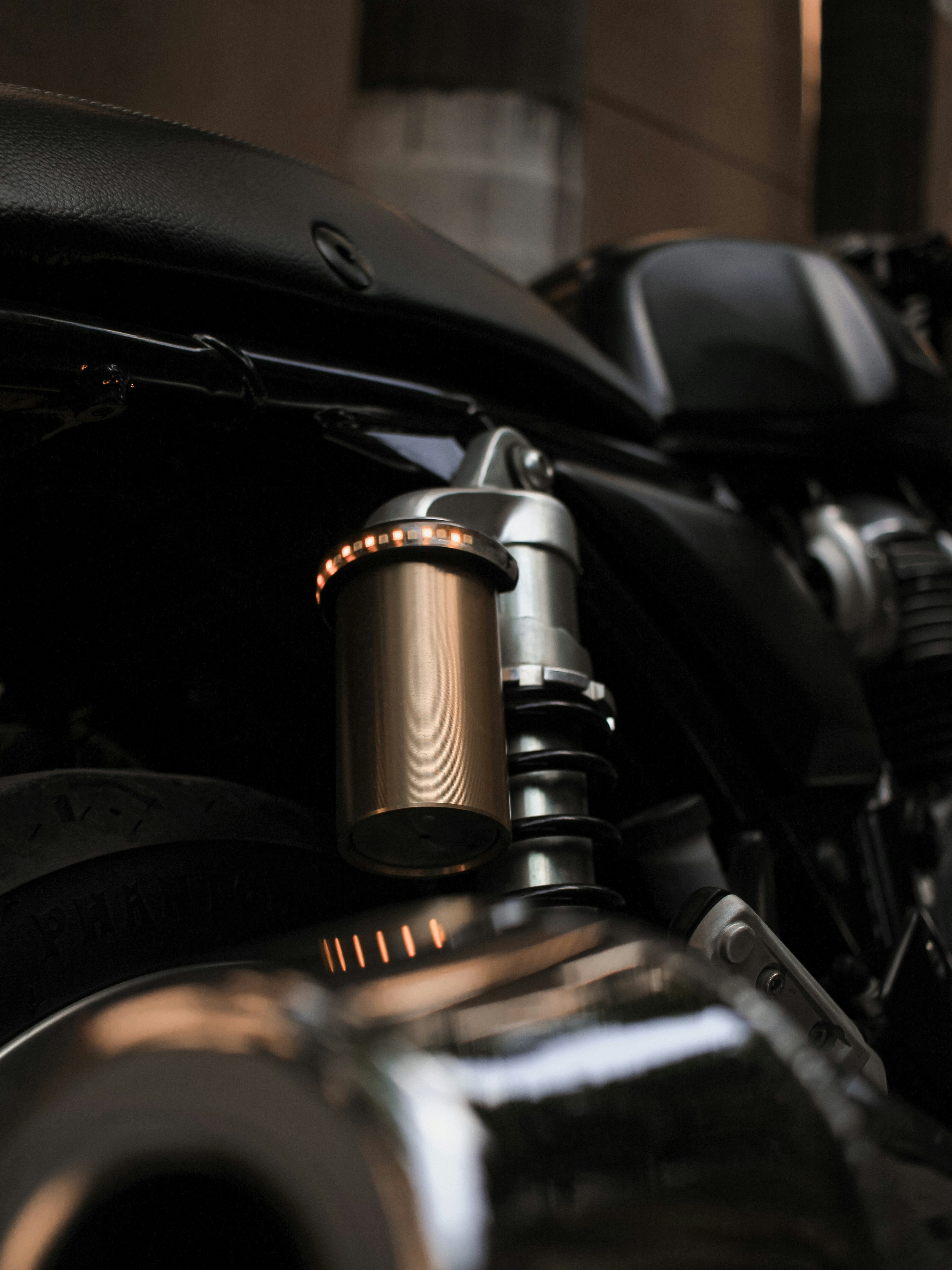 black and silver car engine