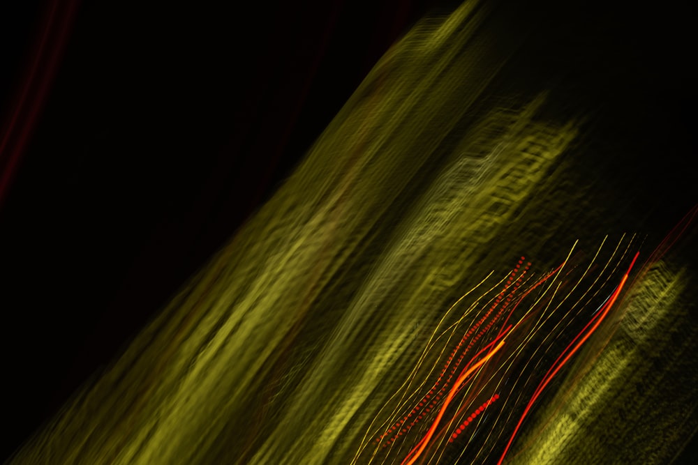 green and yellow light streaks