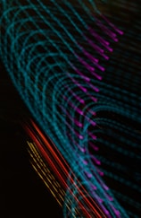 red and blue light streaks