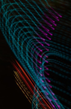 red and blue light streaks