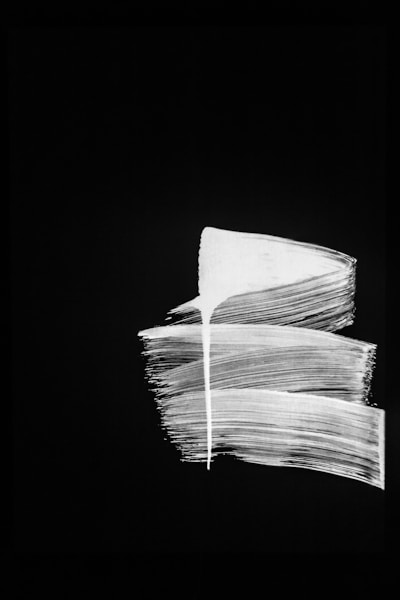 white paper with black background