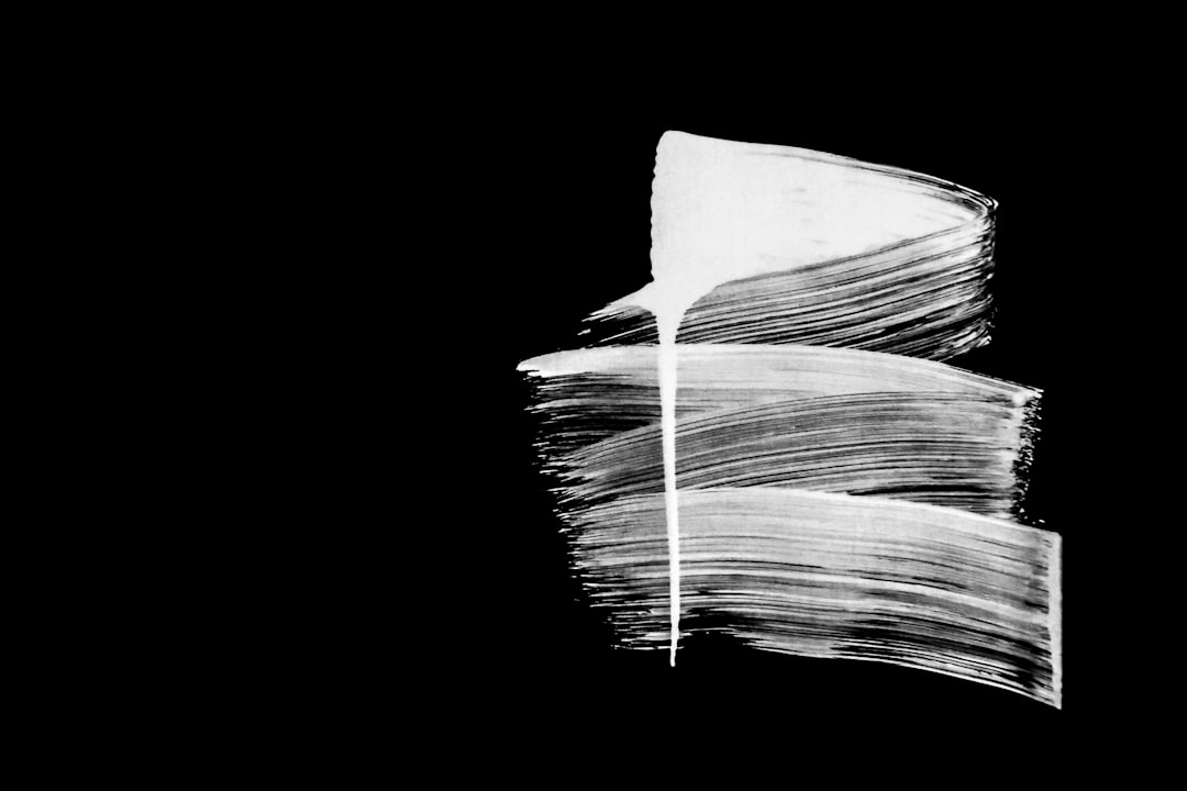 white and black abstract painting,
