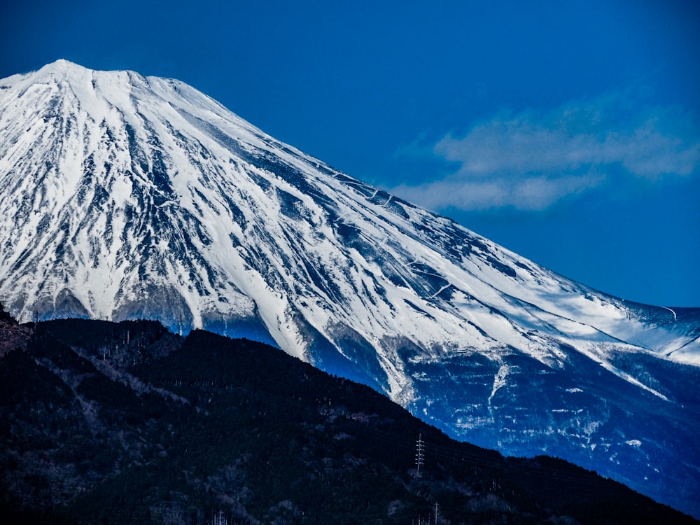 snow covered mountain under blue sky during daytime