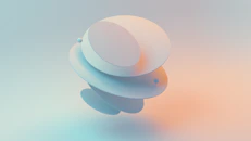 blue and white round illustration