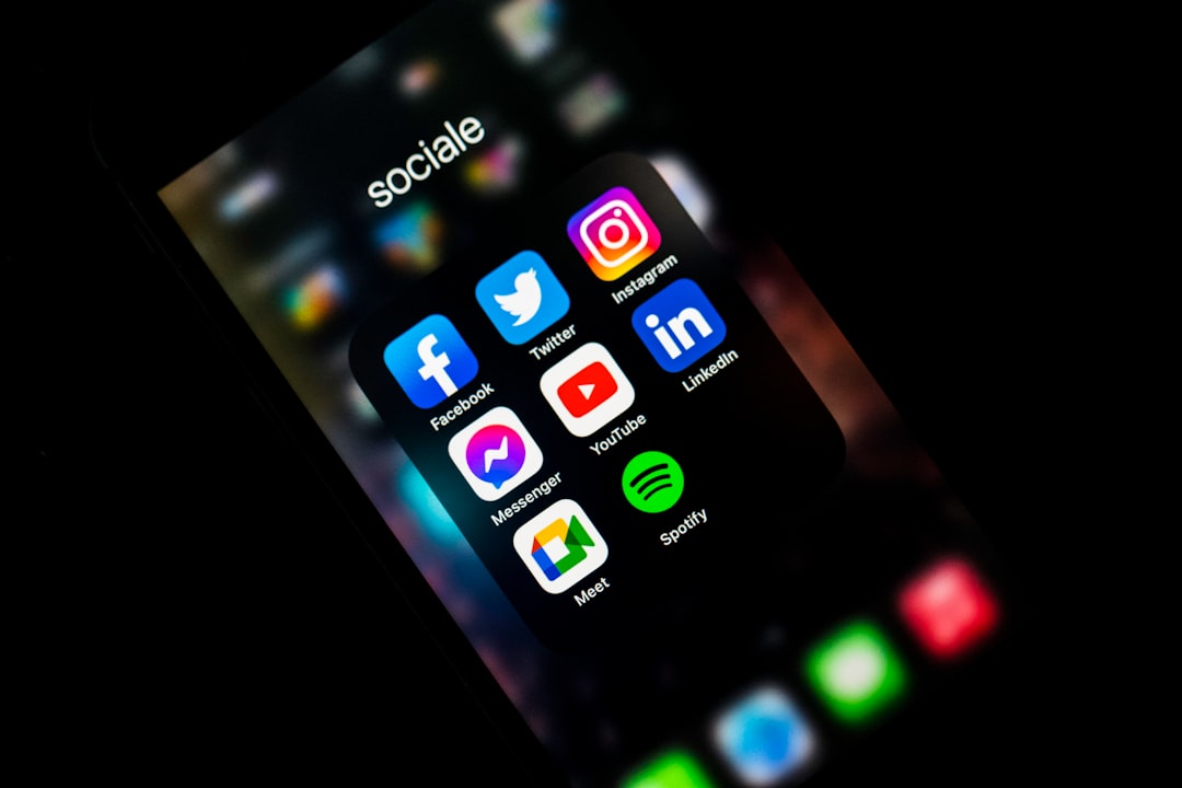 phone showing social media apps