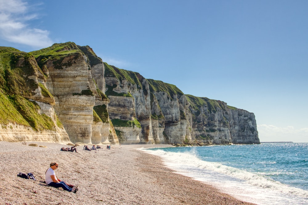 people on beach during daytime