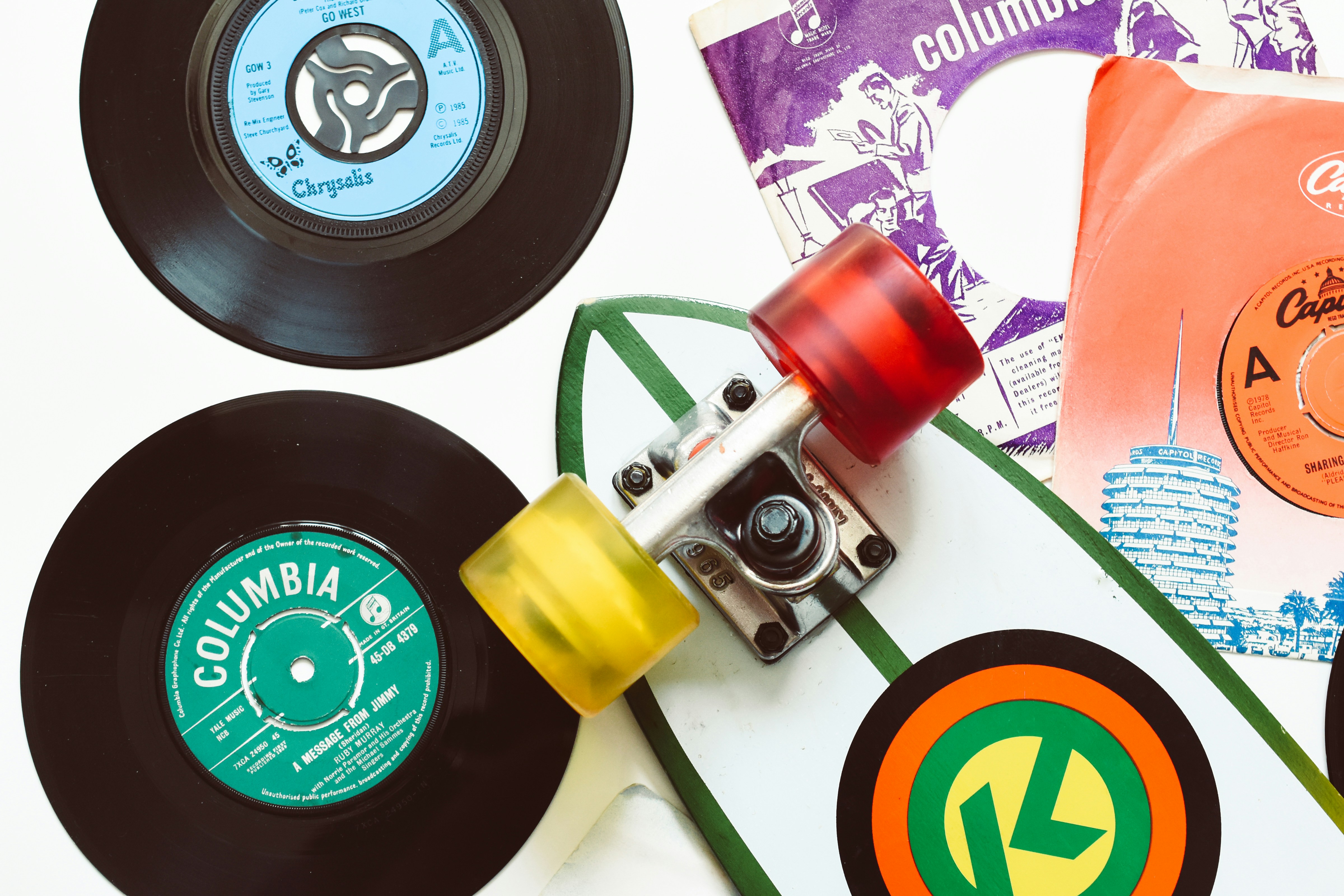 skateboard and vinyl