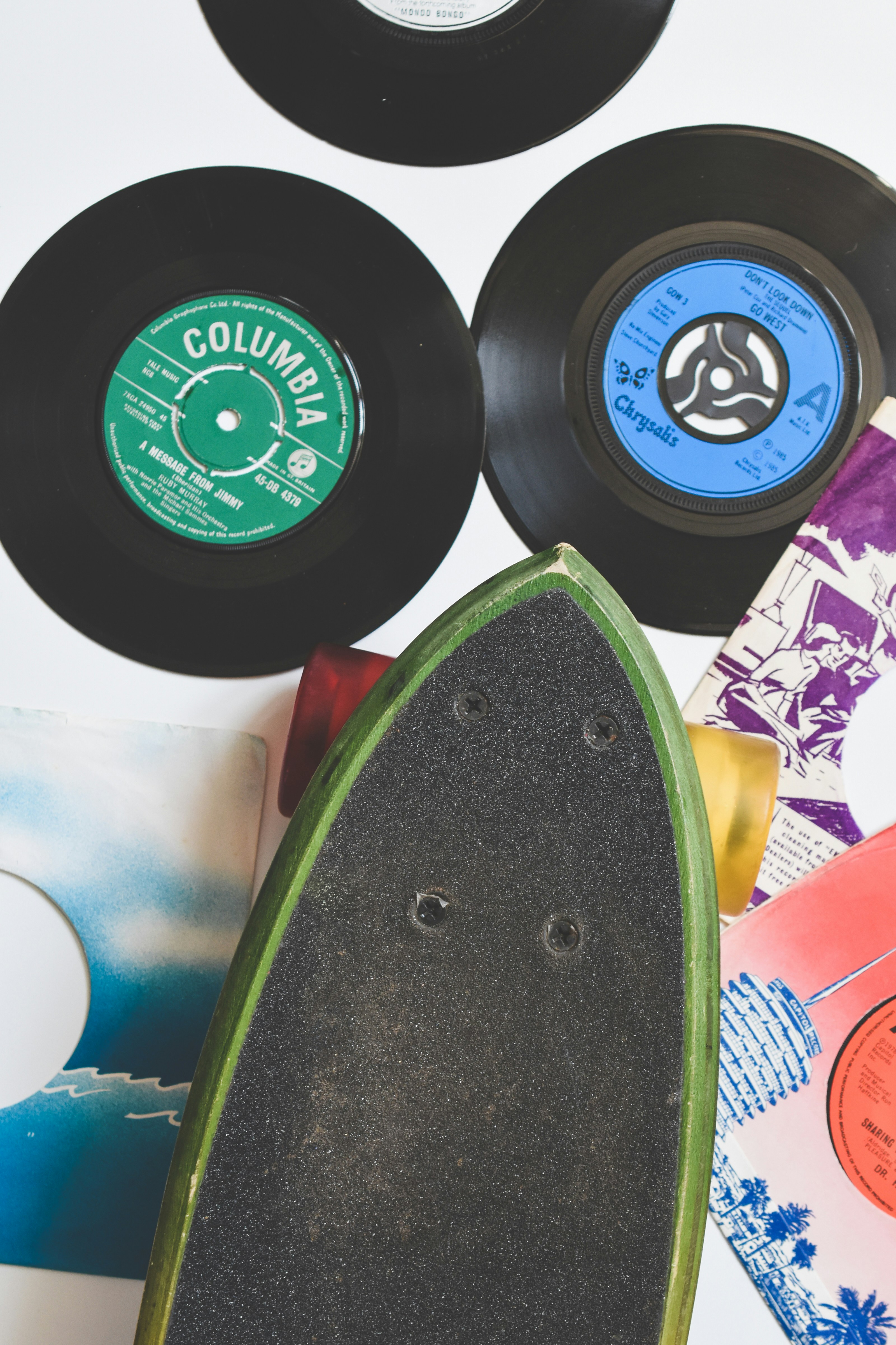 skateboard and vinyl