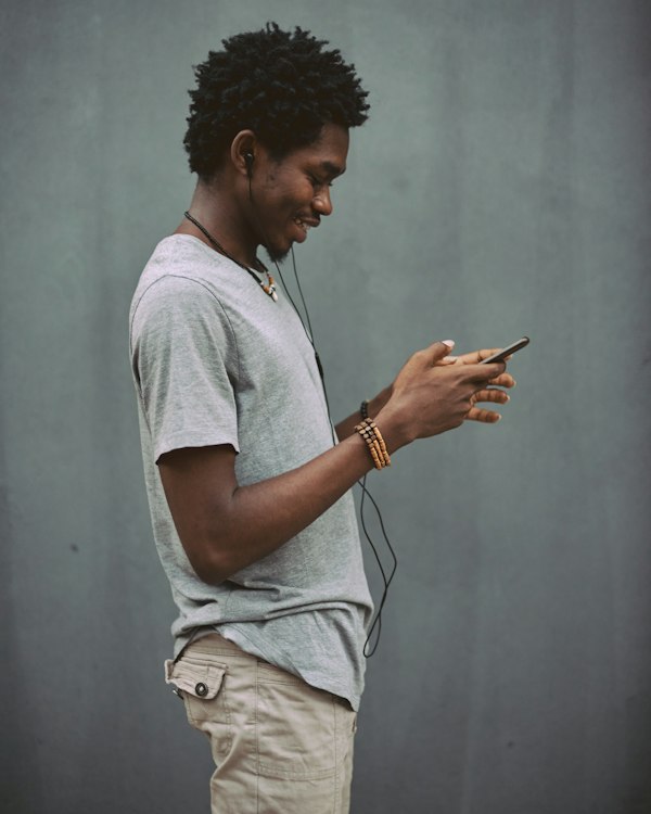 Person using a mobile phone