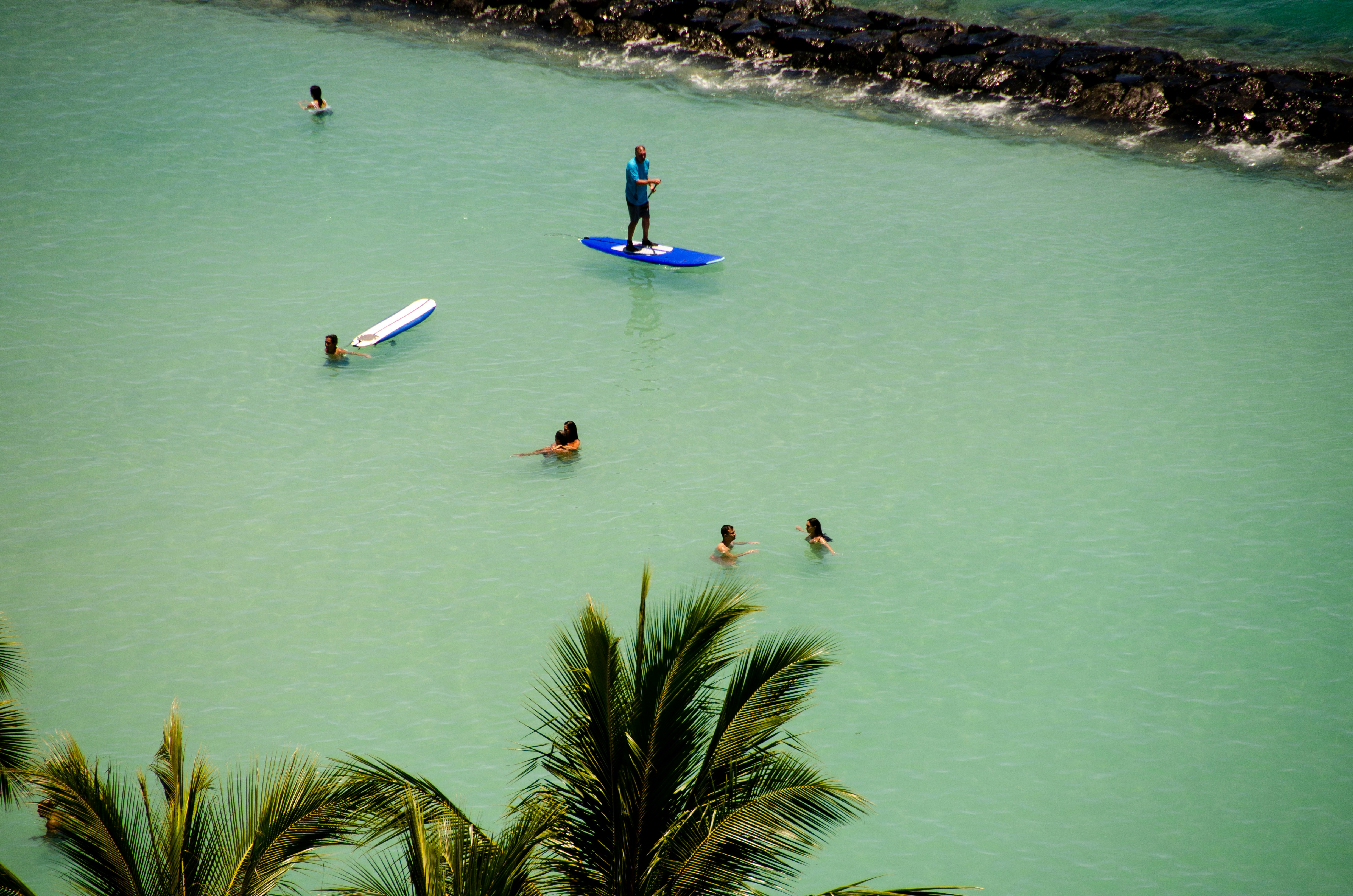 Paddling in Hawaii Water
