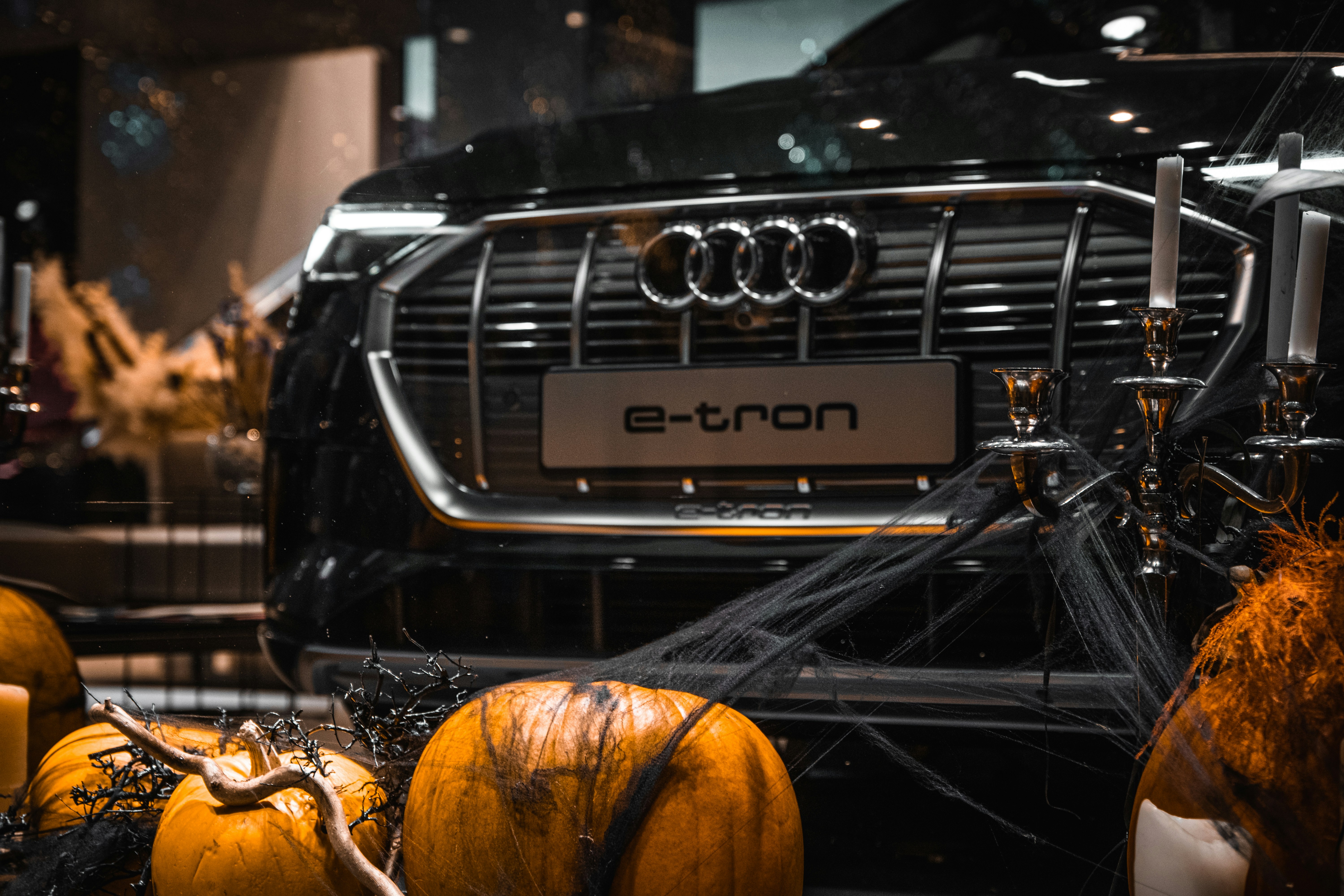 black and silver audi car