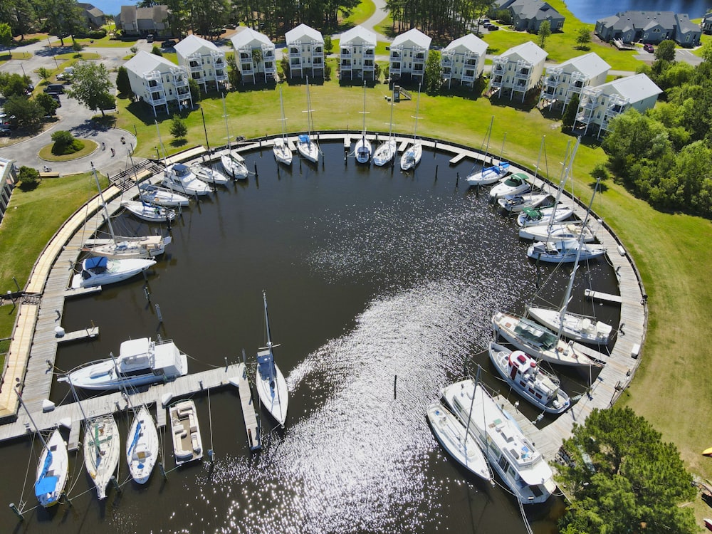 aerial view of white boat on river during daytime