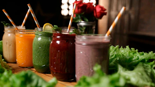 Fresh fruit drink with berries