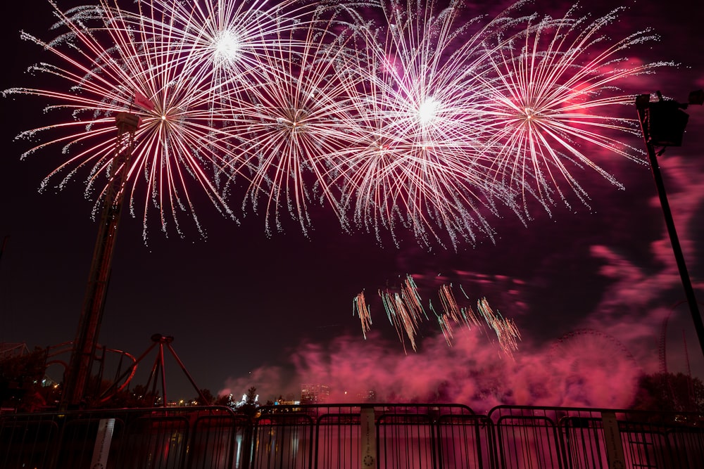 fireworks display during night time