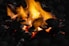 burning fire in black background