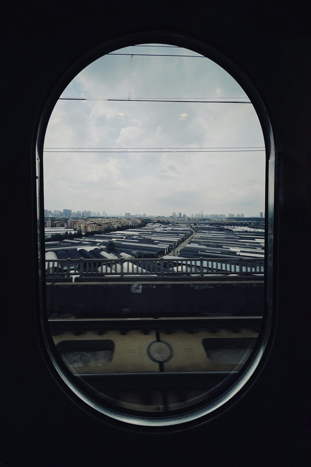 white and black airplane window