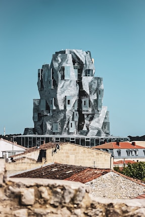 gray concrete building Arles Provence