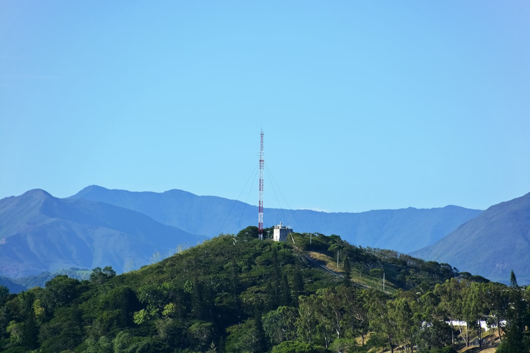 white tower on top of mountain