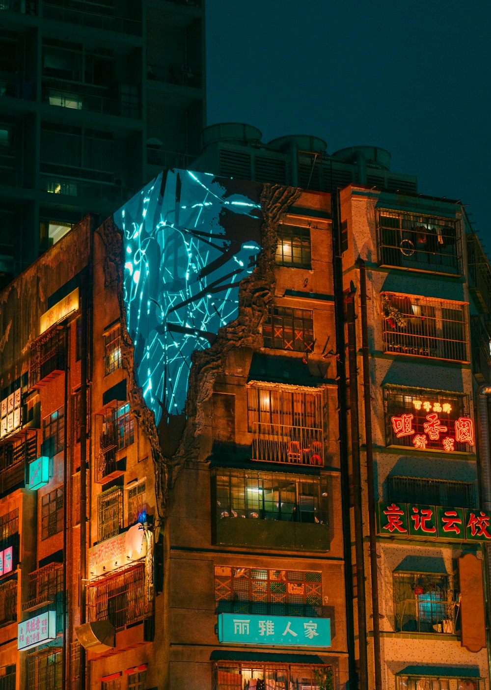 brown concrete building during nighttime