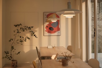 brown wooden table with chairs