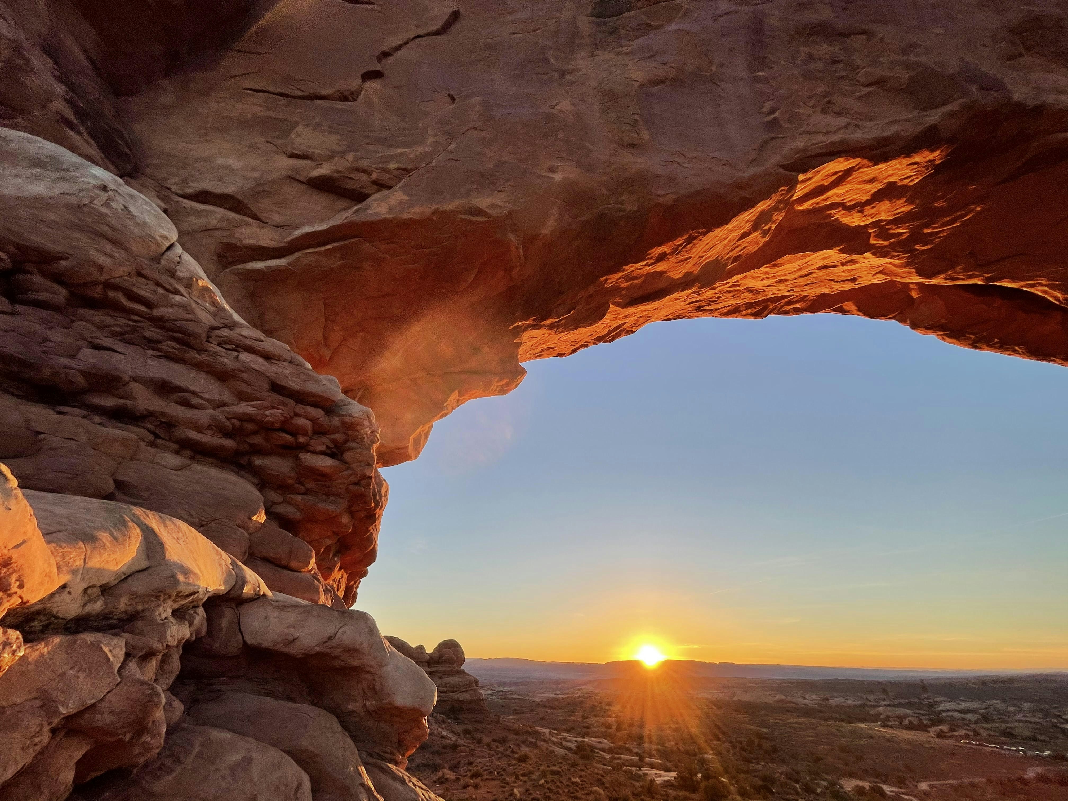 brown rock formation during sunset, 