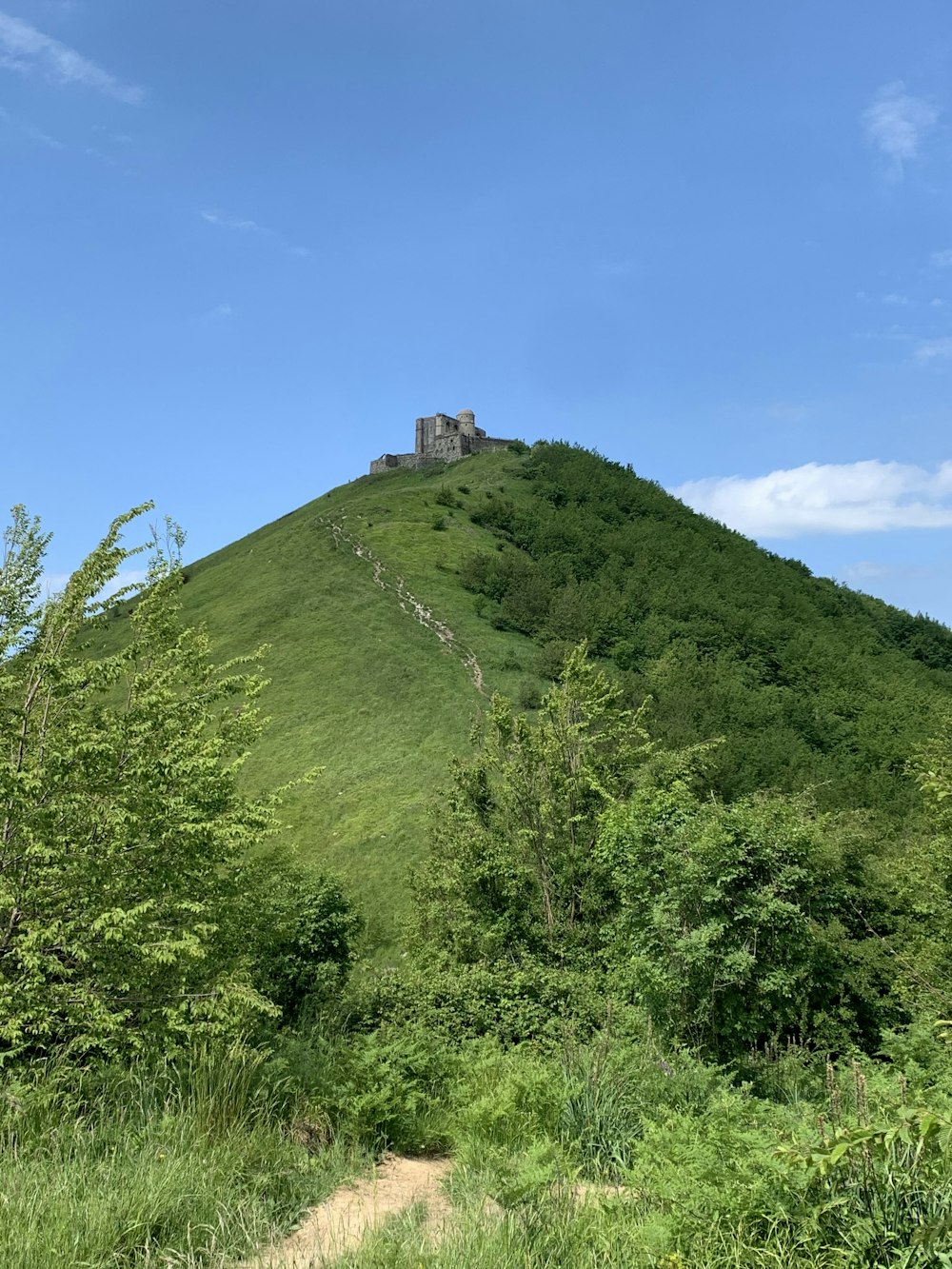 montagna verde sotto il cielo blu durante il giorno