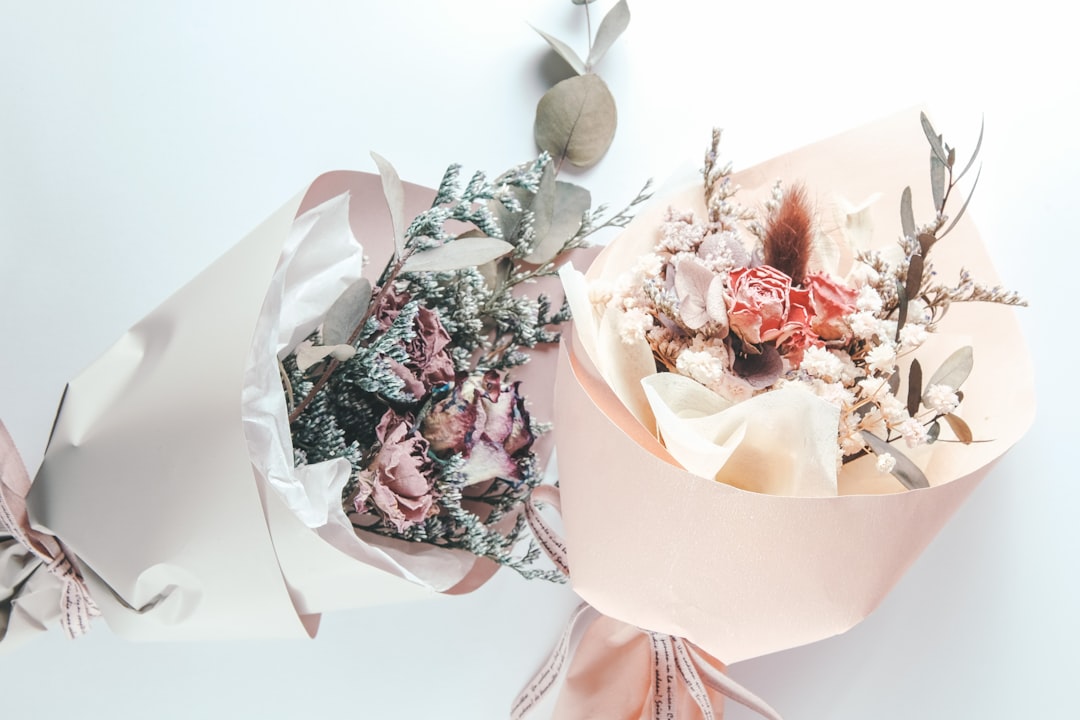 white and red bouquet of flowers