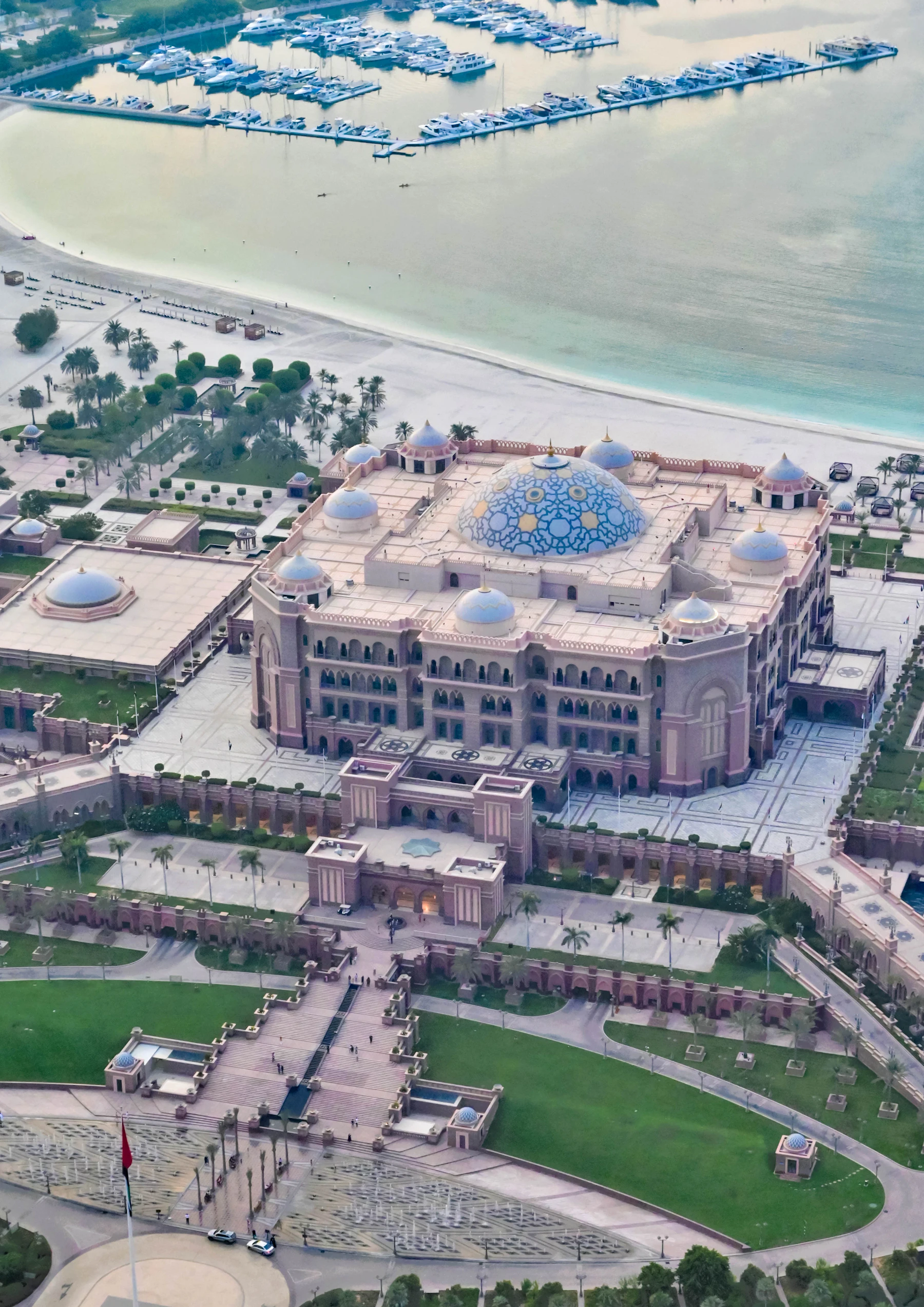 Aerial view of city buildings in the UAE