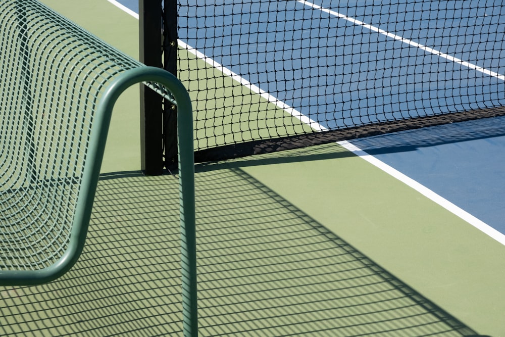green and white tennis court