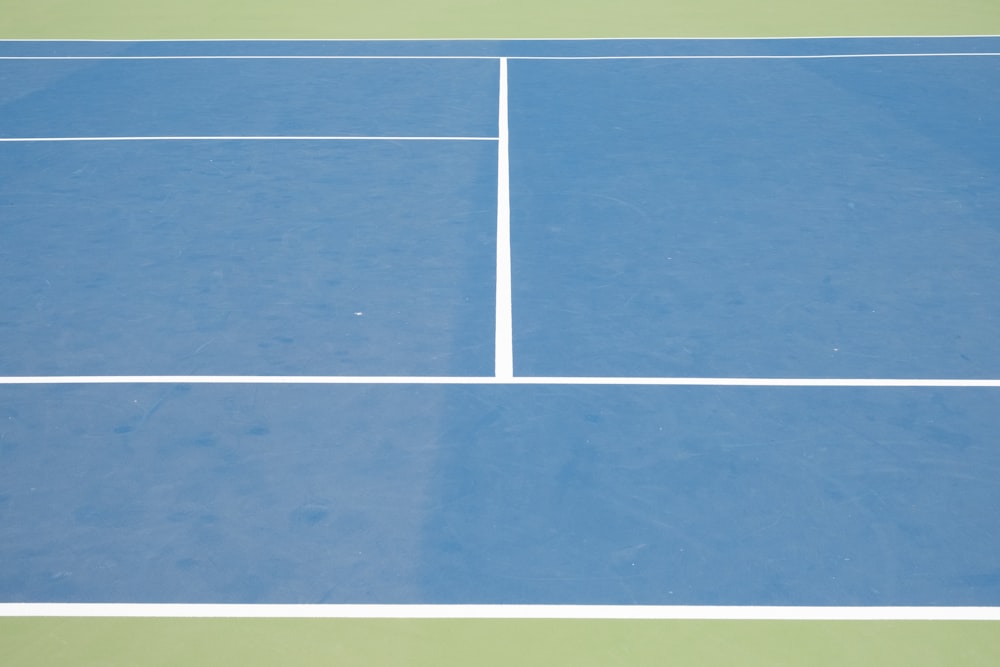 blue and white tile flooring