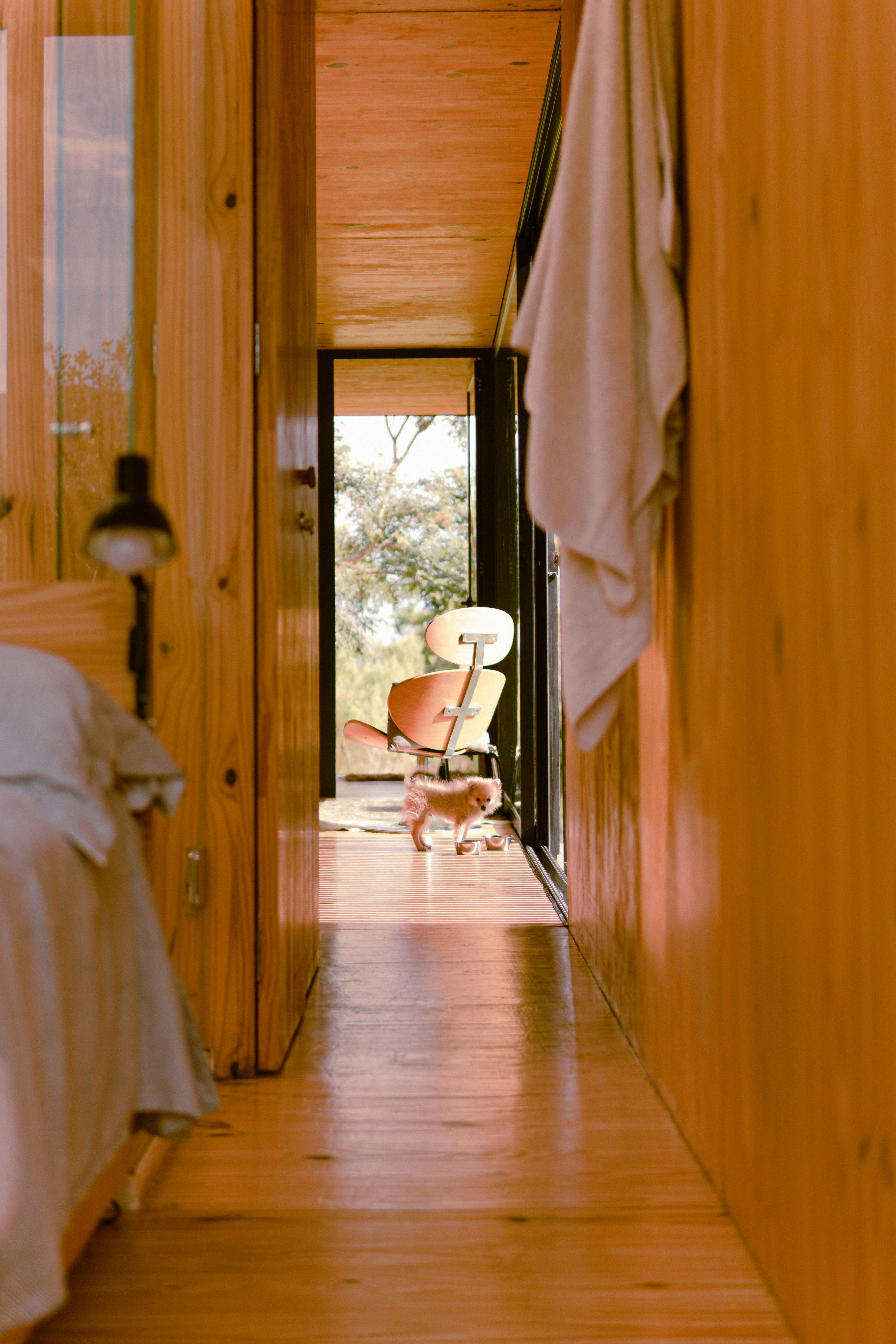 white and brown wooden chair