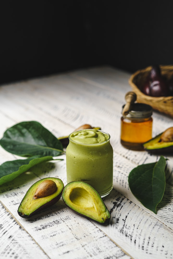 Avocado juice with milk and banana