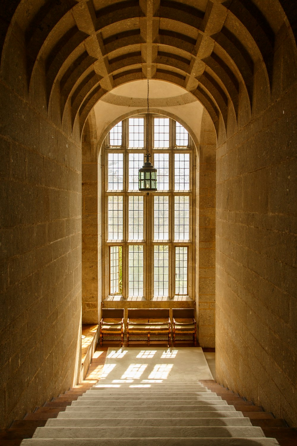 brown wooden framed glass window