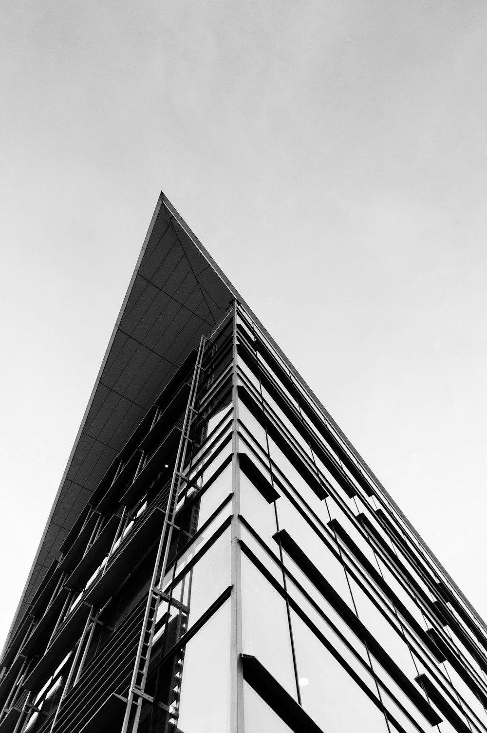 grayscale photo of concrete building