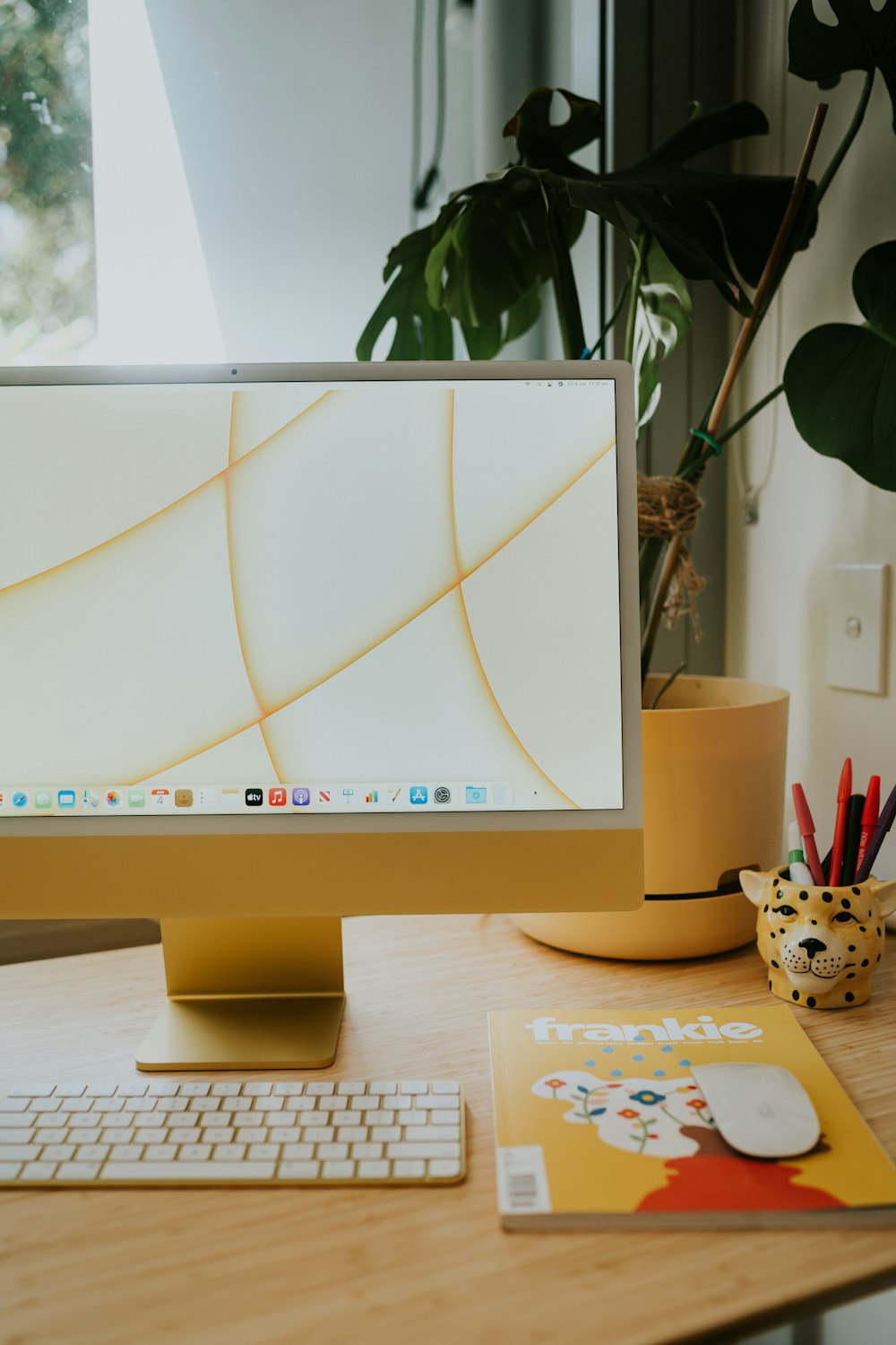 silver flat screen computer monitor