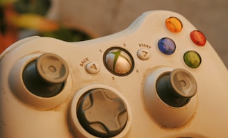 a close up of a video game controller