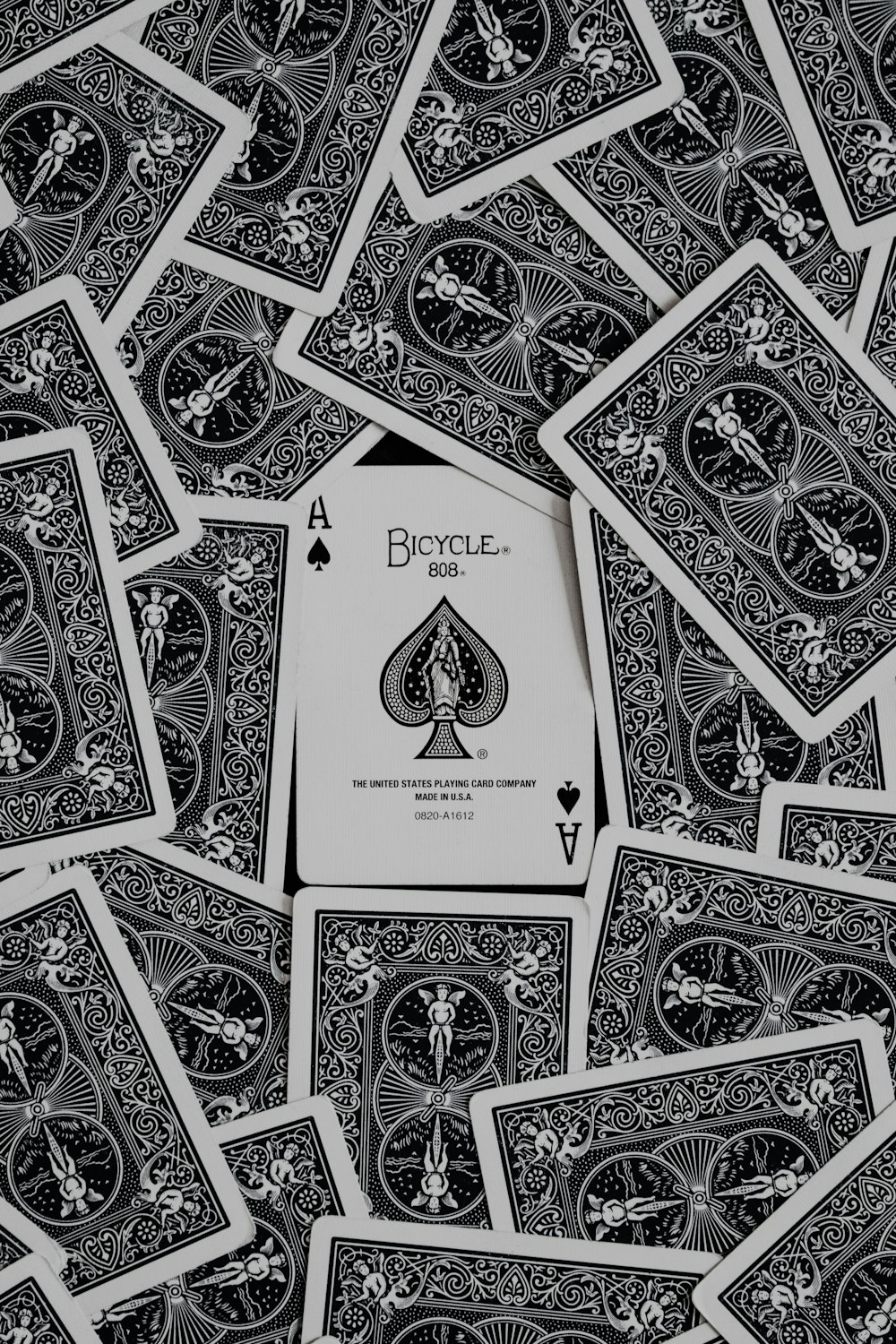 흰색과 검은 색 카드 놀이