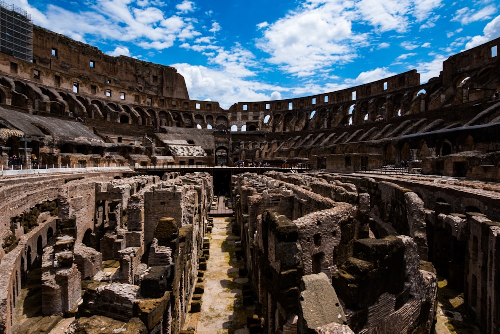 the interior of the colossion of the ancient city of pompei