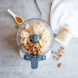 a blender filled with ingredients to make a smoothie