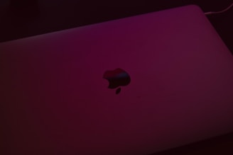 Apple MacBook open on a desk with natural light highlighting its thin design.