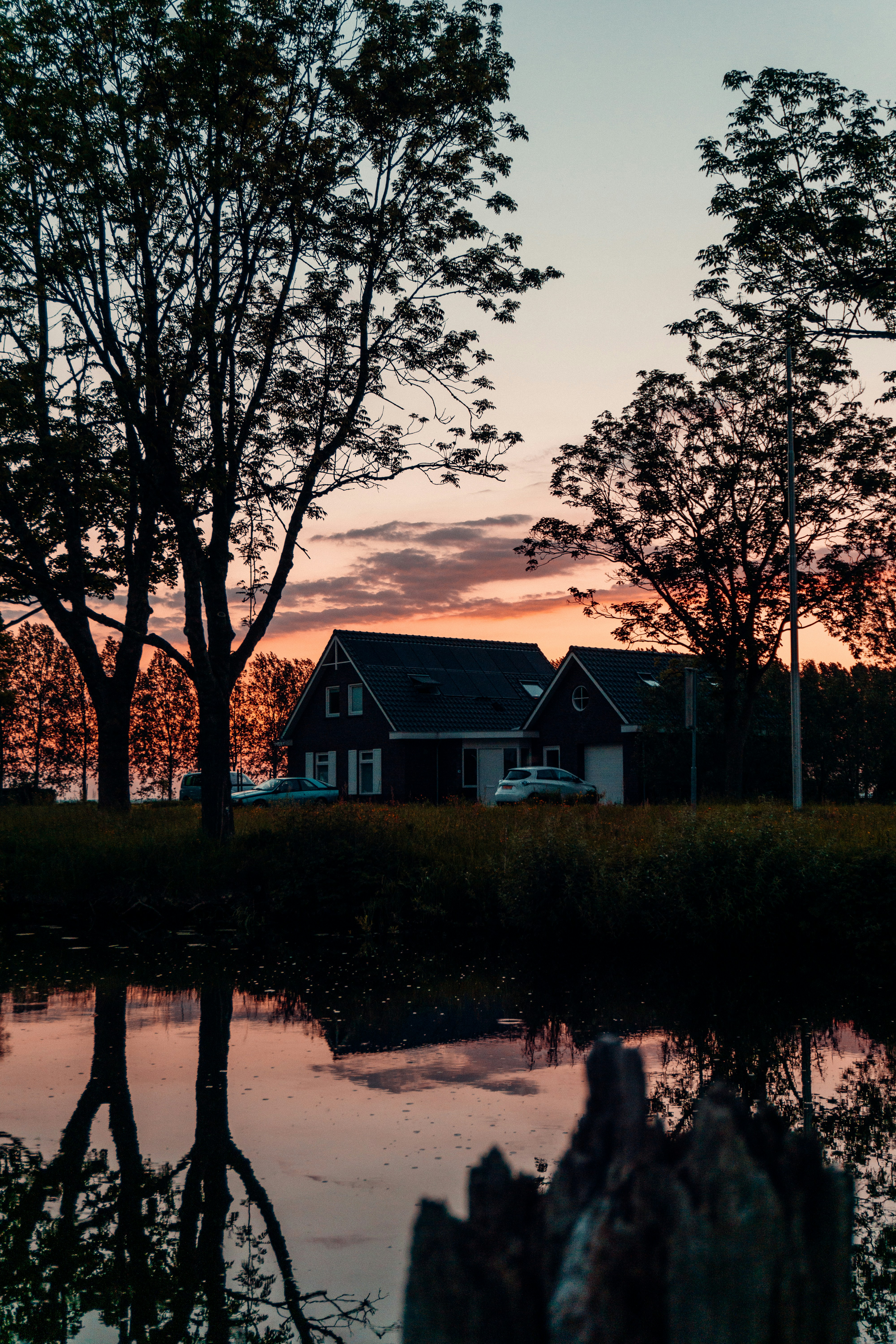 Brown and white house near trees during daytime photo – Free Sunset ...