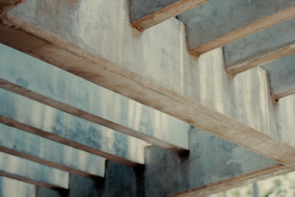 white and brown concrete staircase