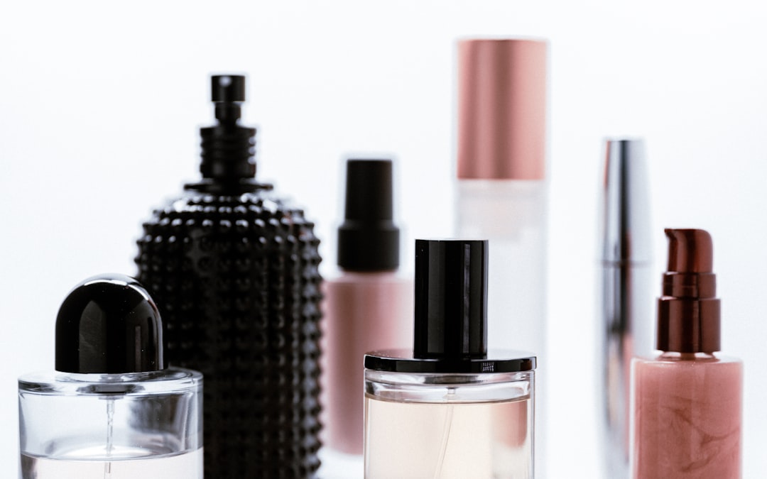 black and white glass bottles,