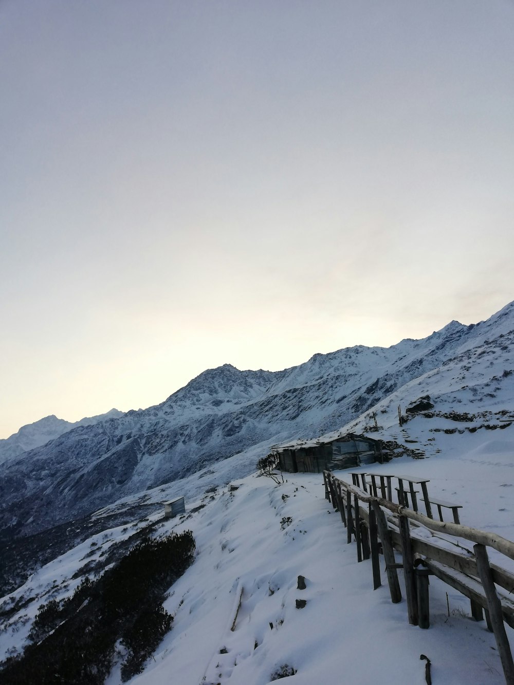 snow covered mountain during daytime